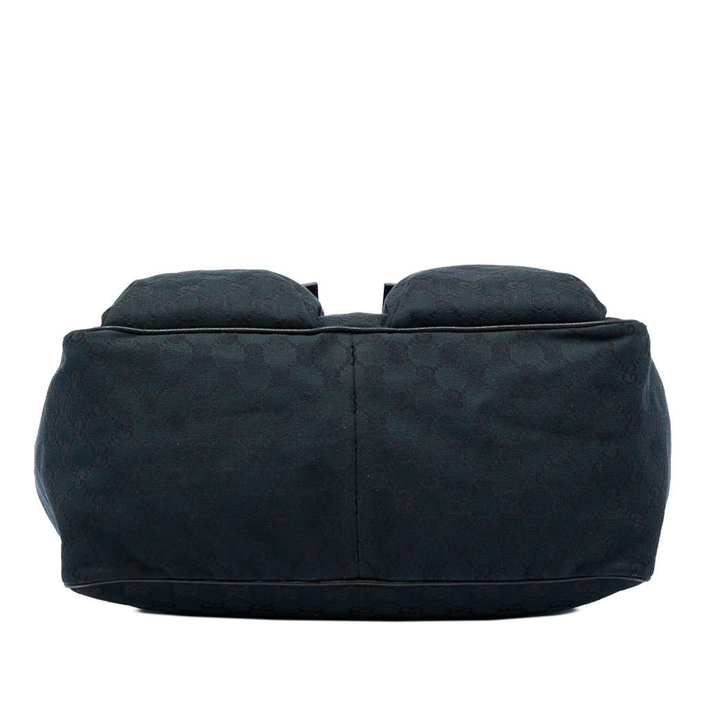 Gucci GG Canvas Web Double Pockets Tote Black Very good condition - Inside View