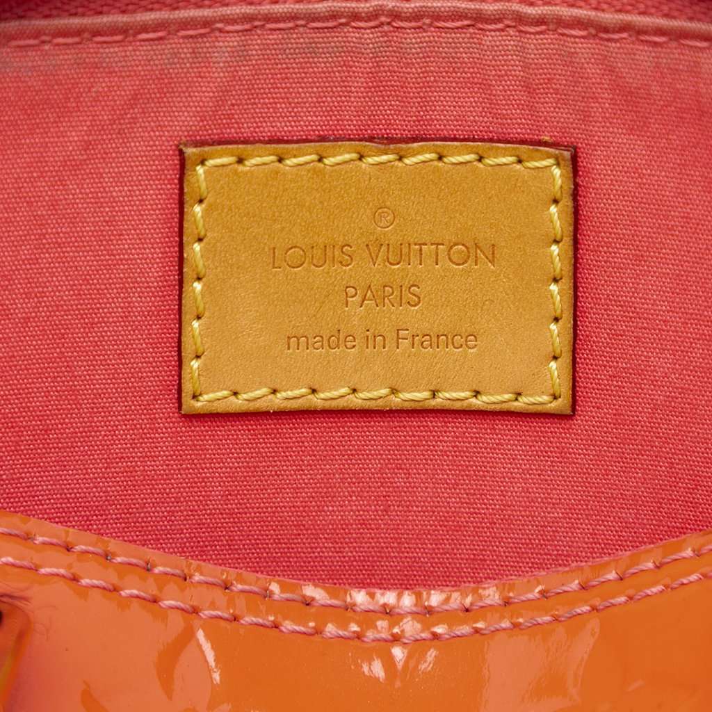 Louis Vuitton Monogram Vernis Alma BB Orange Leather Very good condition - Box View