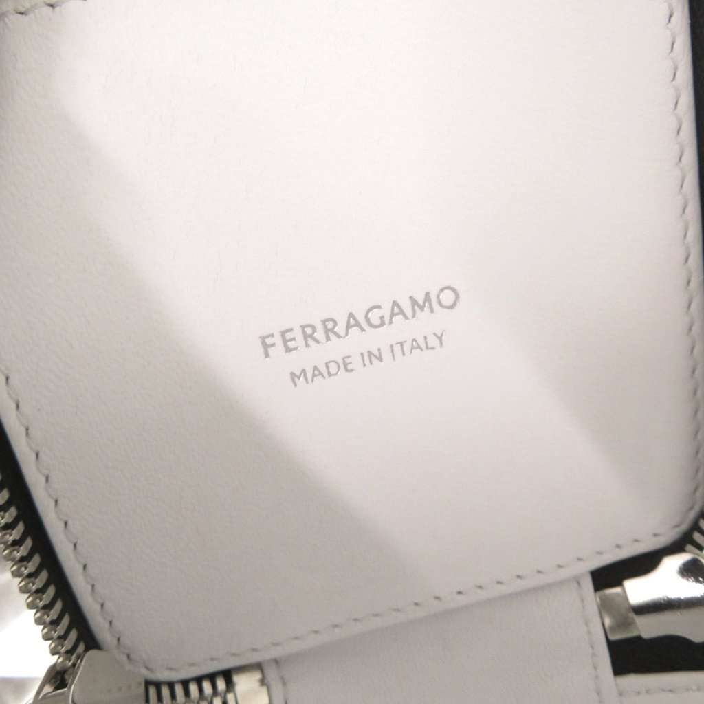 Salvatore Ferragamo Micro Leather Satchel Black Leather Very good condition - Box View