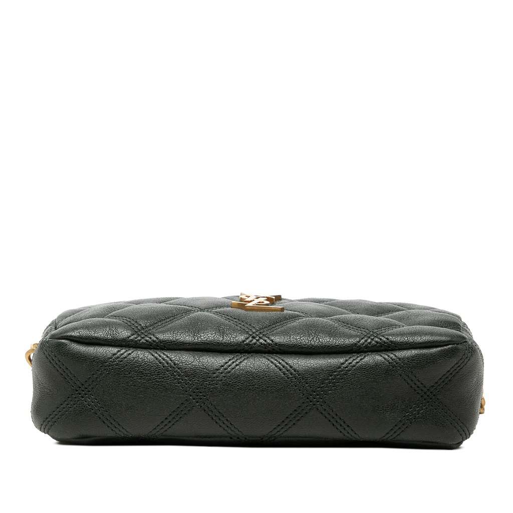 Saint Laurent Mini Quilted Lambskin Becky Double Zip Crossbody Black Leather Very good condition - Inside View