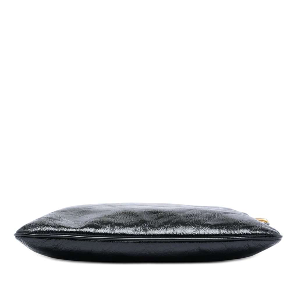 Fendi Crinkled Patent Crossbody Black Leather Very good condition - Inside View
