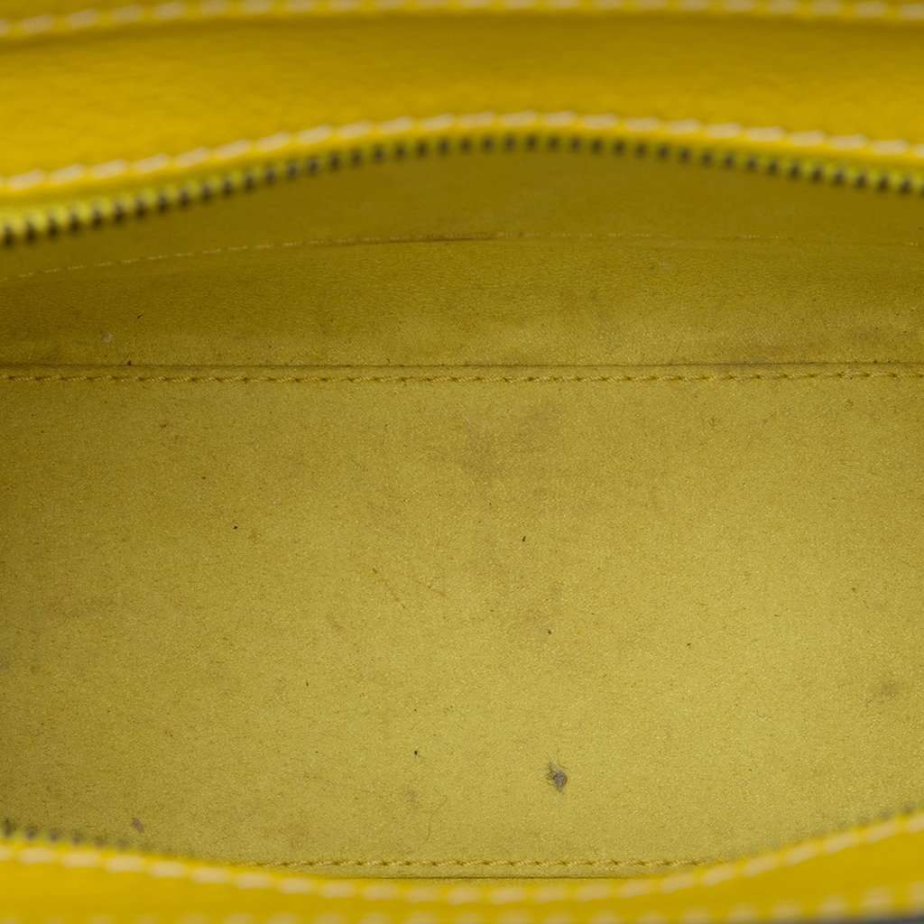 Celine Nano Grained Calfskin Luggage Tote Yellow Leather Very good - Model View