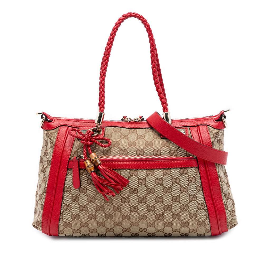 Gucci GG Canvas Bella Satchel Beige Very good - Front View