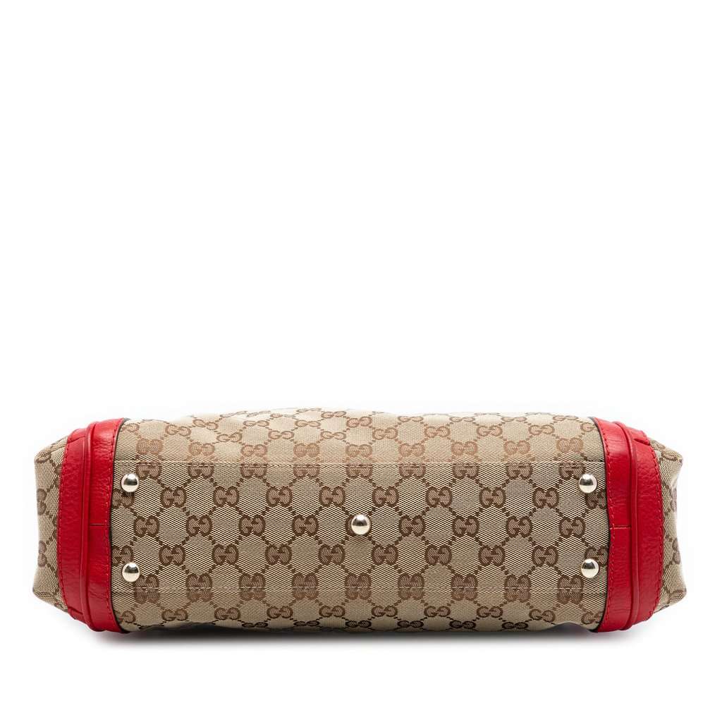 Gucci GG Canvas Bella Satchel Beige Very good - Inside View
