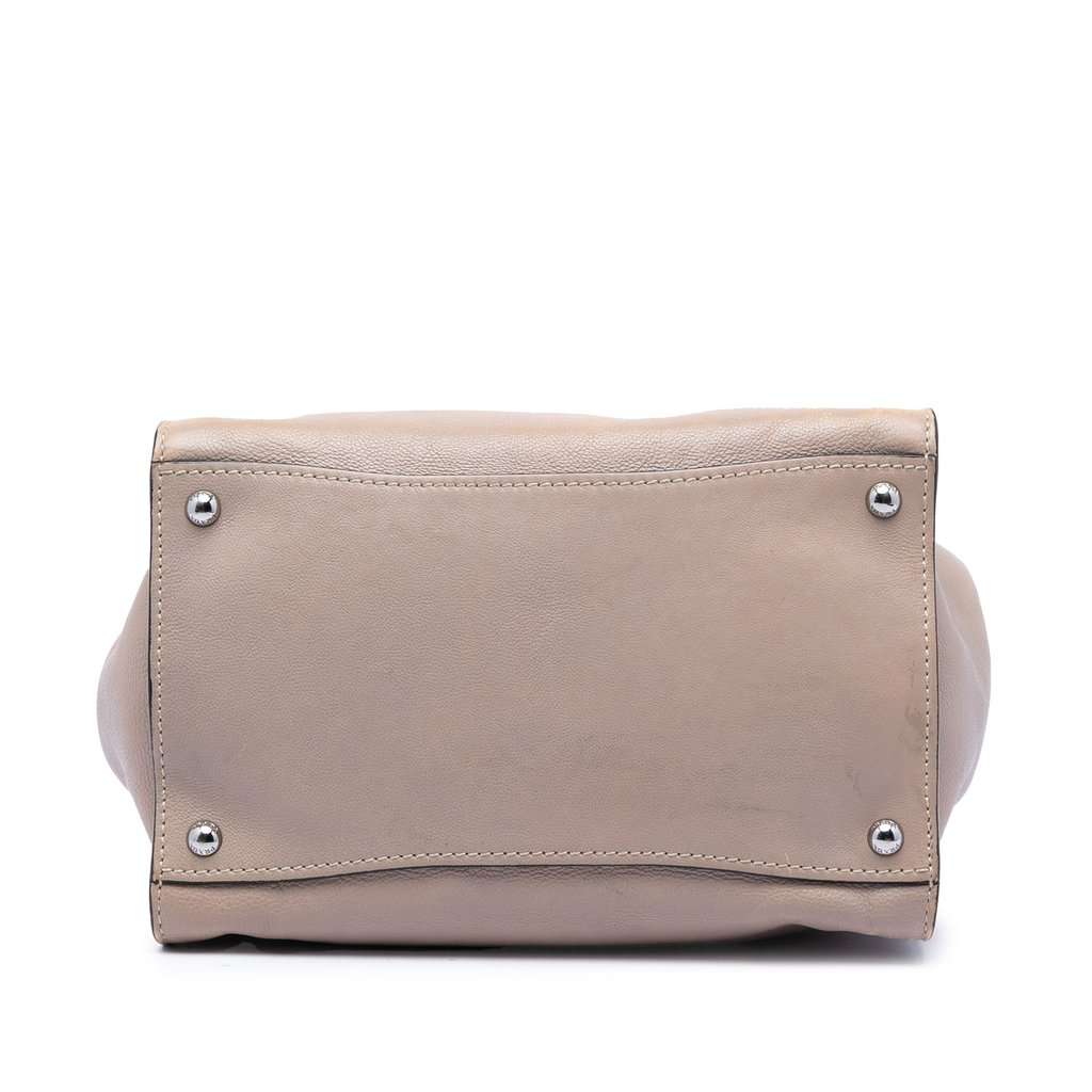 Prada Glace Calf Twin Pocket Double Handle Satchel Beige Leather Very good condition - Inside View