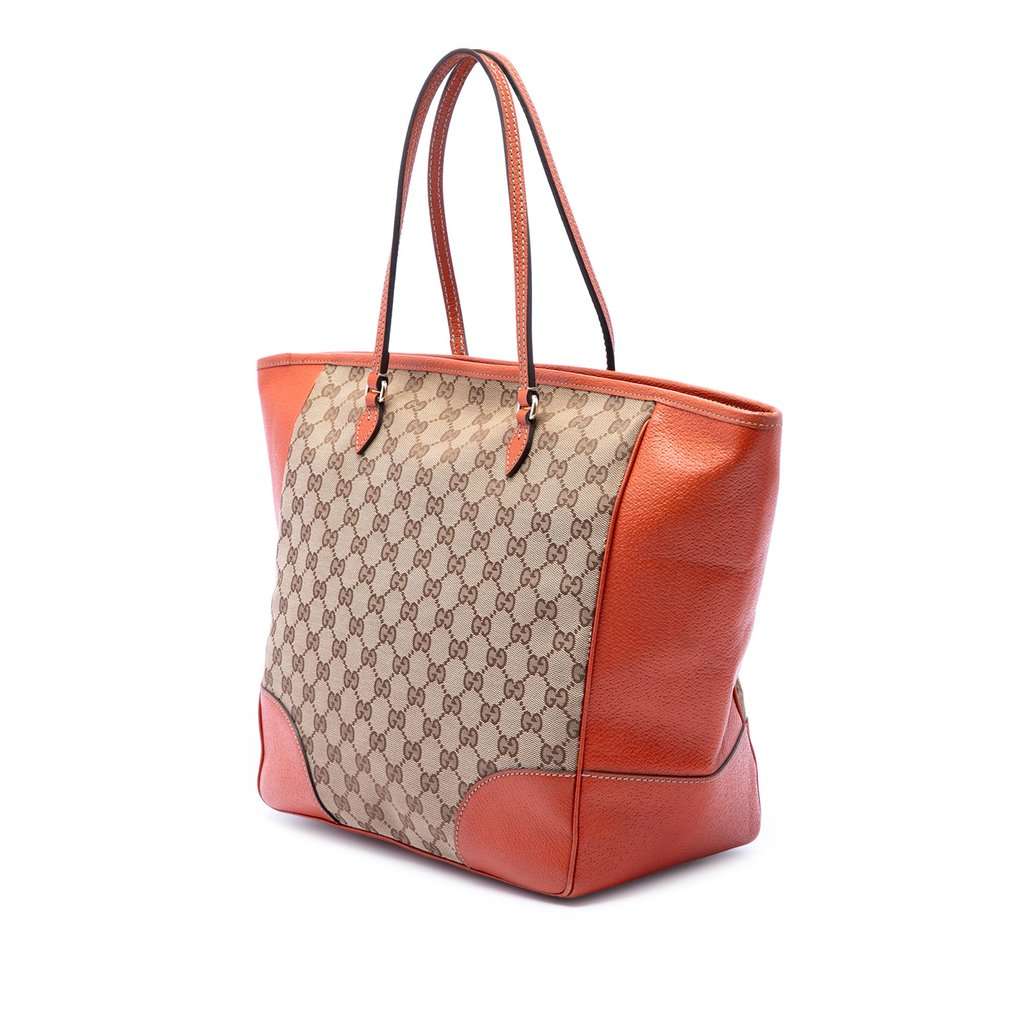 Gucci GG Canvas Bree Tote Beige Very good - Back View