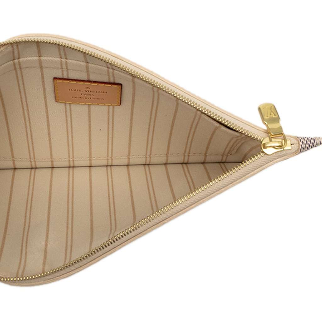 Louis Vuitton Damier Azur Neverfull MM Pouch White Very good - Model View