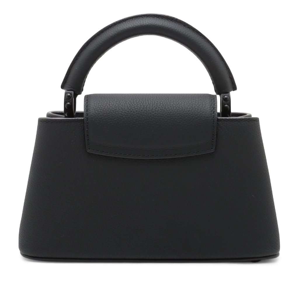 Louis Vuitton Taurillon Mini Capucines East West Black Leather Very good condition - Back View
