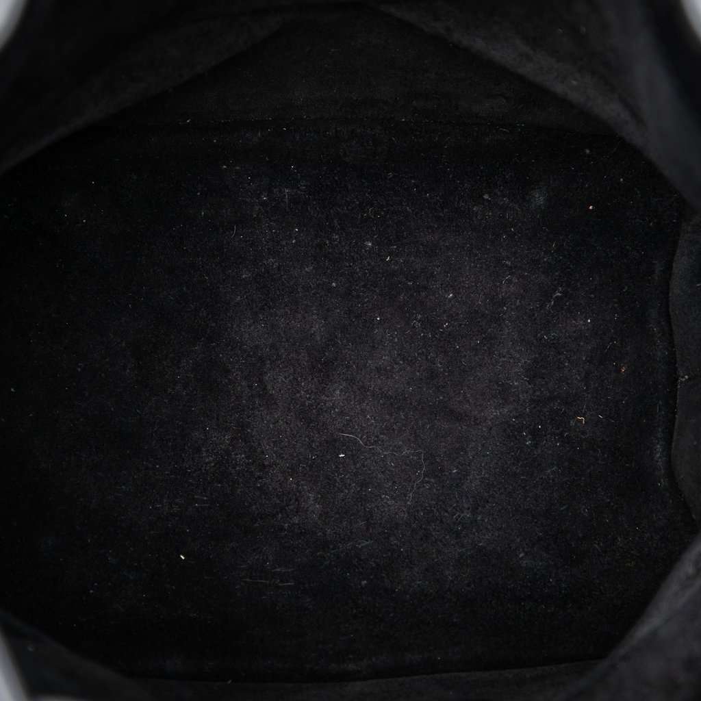 Saint Laurent Small Studded Calfskin Emmanuelle Fringe Bucket Bag Black Leather Very good - Model View