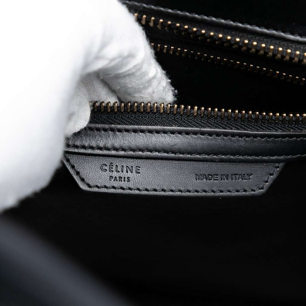 Celine Micro Tricolor Leather Luggage Tote Brown Leather Very good condition - Box View