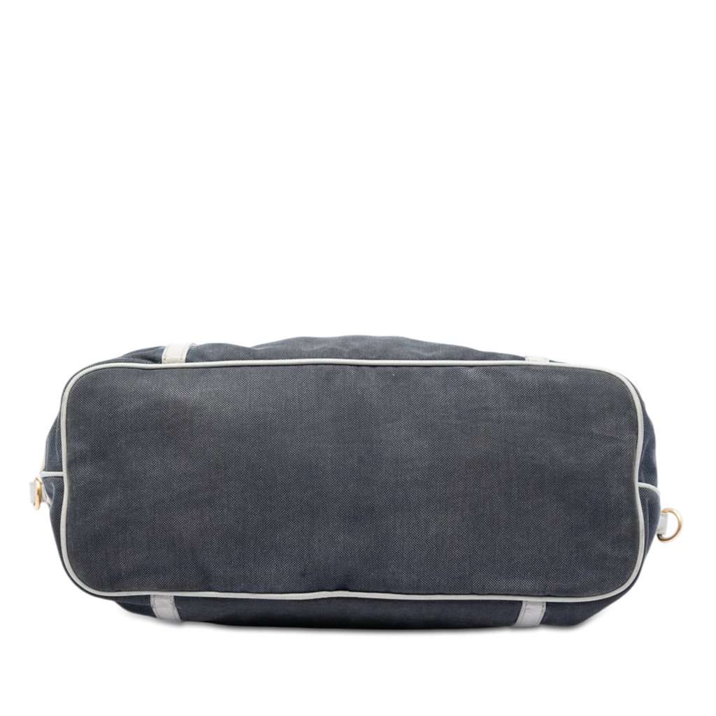 Prada Canvas Canapa Logo Satchel Blue Good condition - Inside View