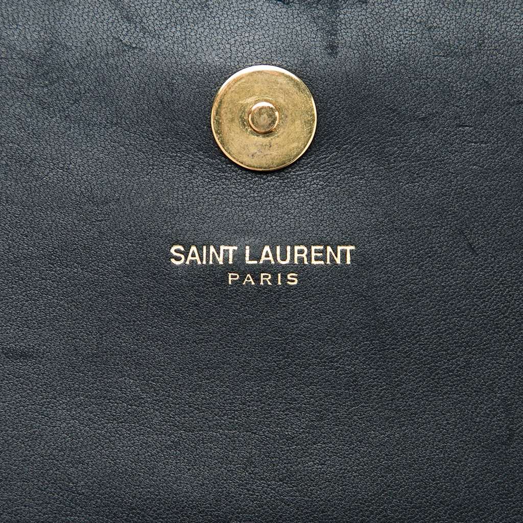 Saint Laurent Suede Monogram Kate Tassel Clutch Black Leather Very good - Box View