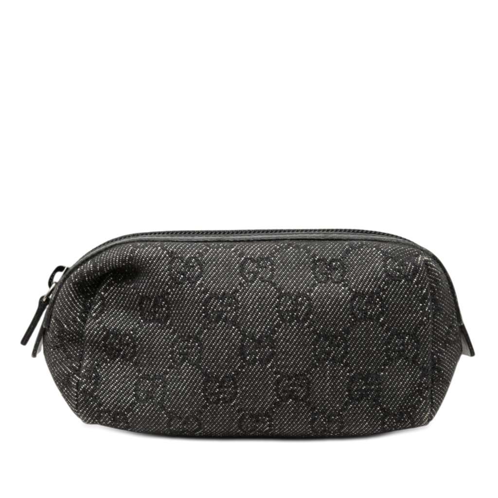 Gucci GG Denim Cosmetic Pouch MultiColor Very good condition - Front View