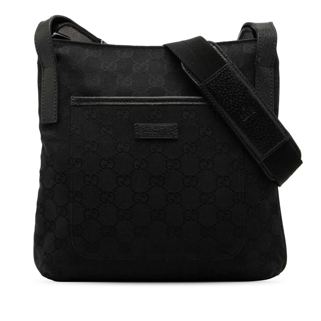 Gucci GG Canvas Crossbody Black Very good condition - Front View