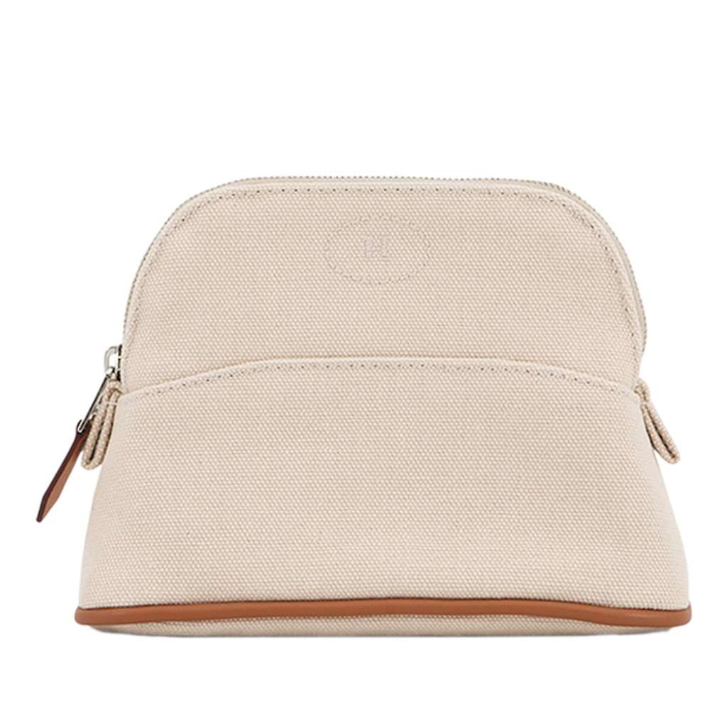 Hermès Mini Canvas Bolide Pouch Brown Very good condition - Front View