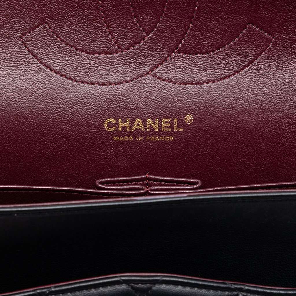 Chanel Jumbo Classic Lambskin Double Flap Black Leather Very good condition - Box View