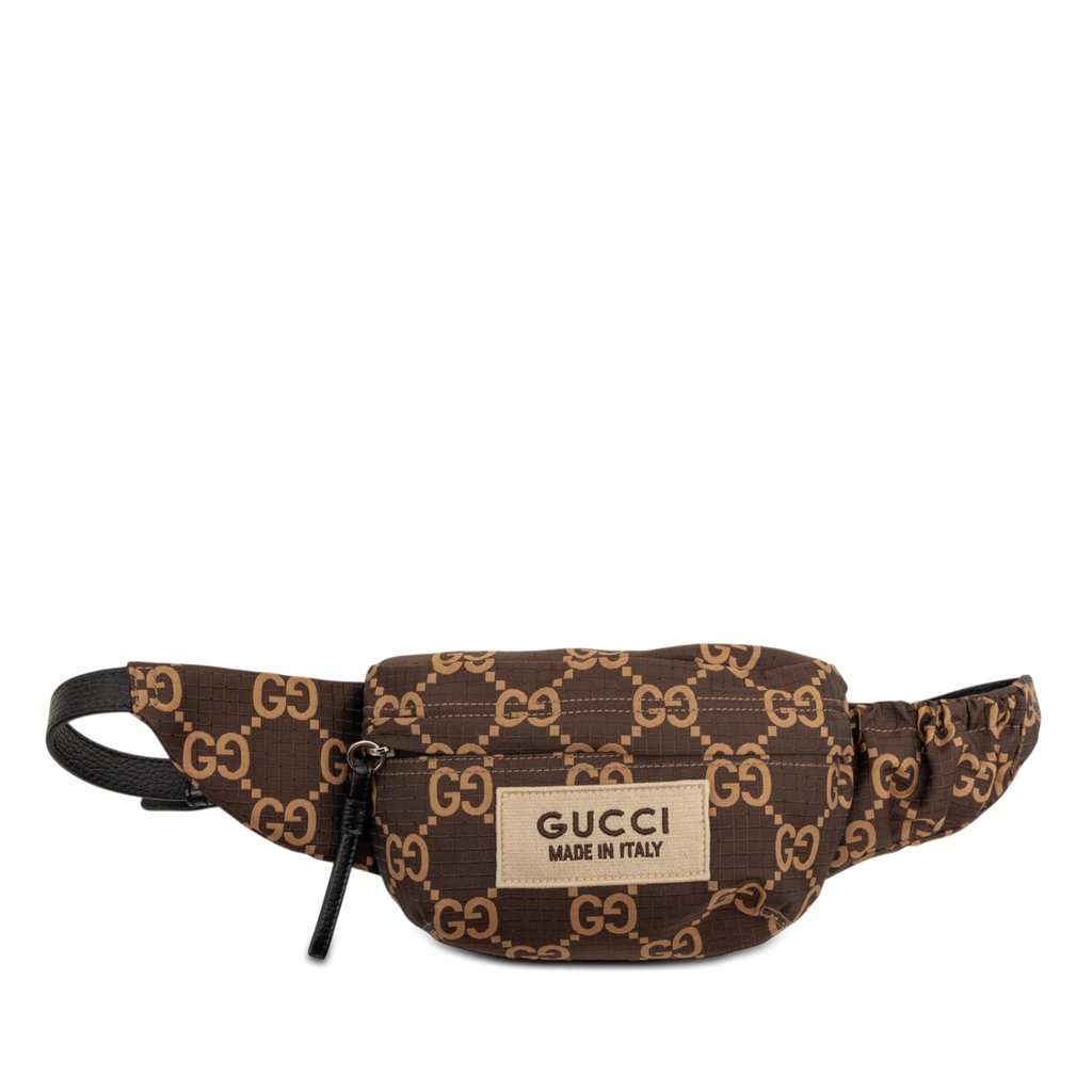 Gucci GG Nylon Ripstop Belt Bag Brown Very good condition - Front View