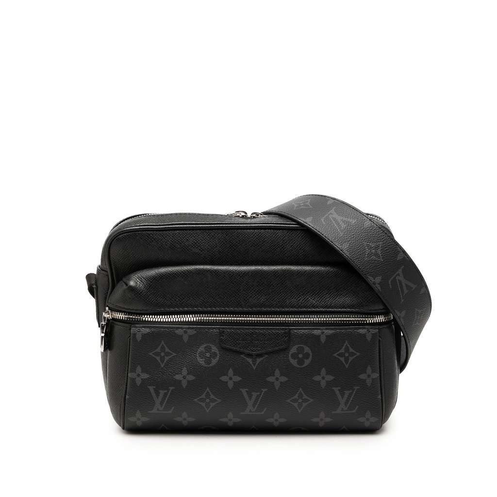 Louis Vuitton Monogram Taigarama Outdoor Messenger Black Leather Very good condition - Front View