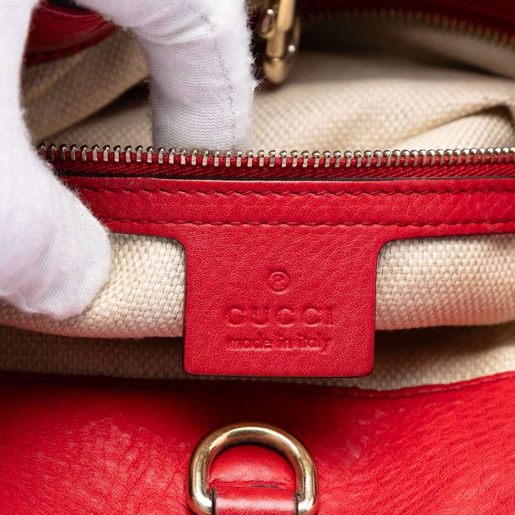 Gucci Medium Calfskin Soho Chain Tote Red Leather Very good condition - Box View