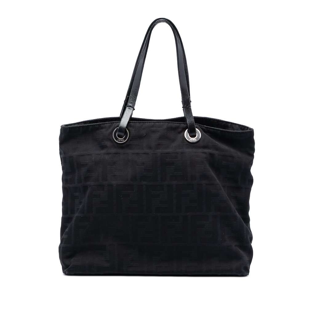 Fendi Zucca Canvas Tote Black Very good condition - Front View
