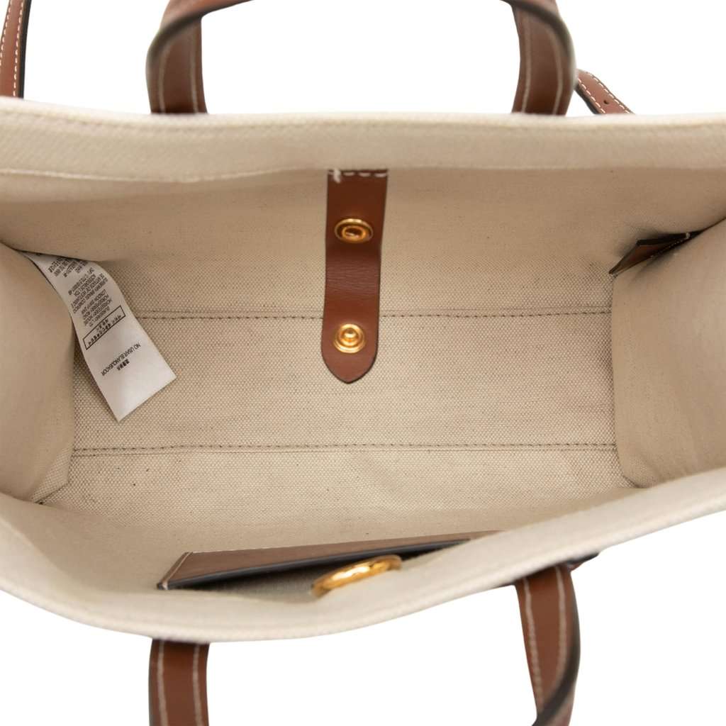 Burberry Mini Canvas Freya Tote Brown Very good - Model View