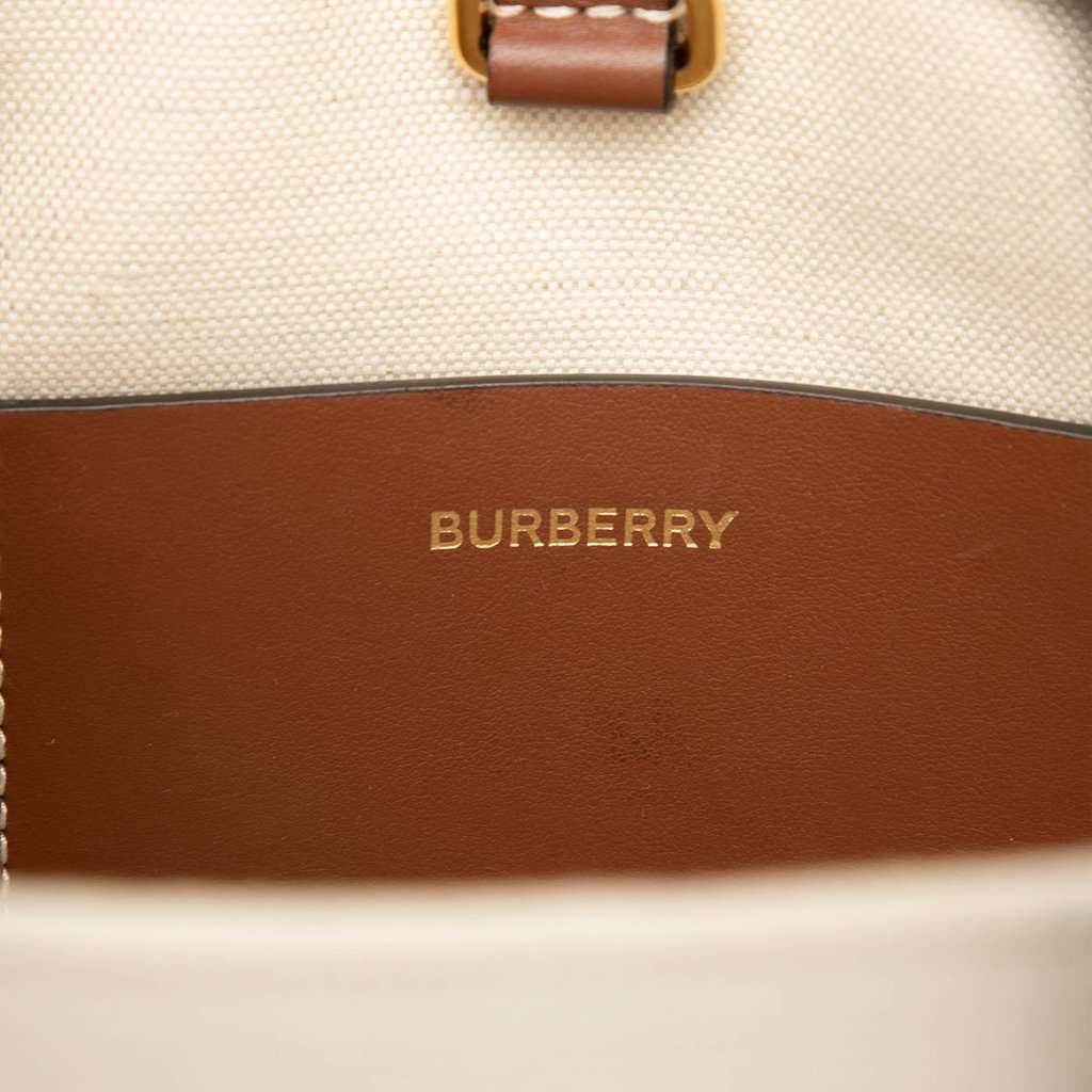 Burberry Mini Canvas Freya Tote Brown Very good - Box View