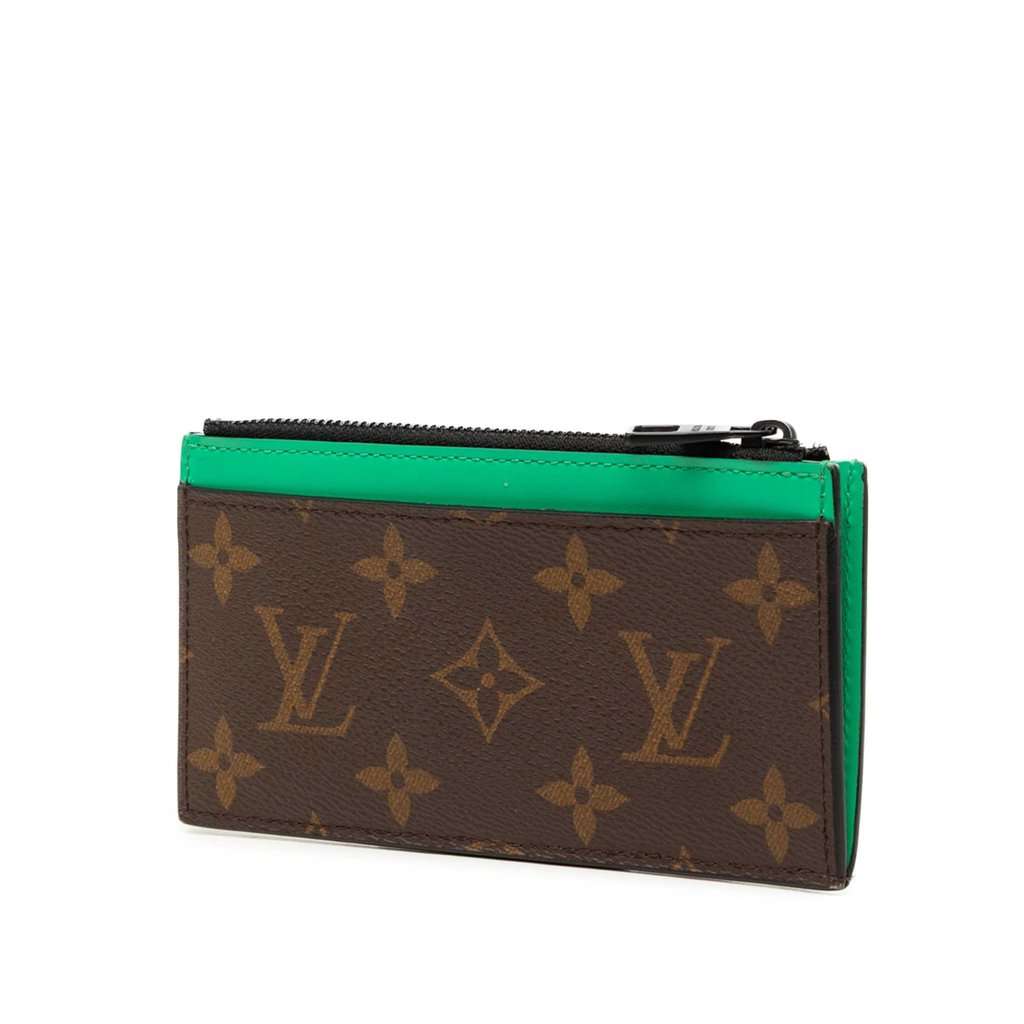 Louis Vuitton Monogram Macassar Coin Card Holder Brown Very good - Back View