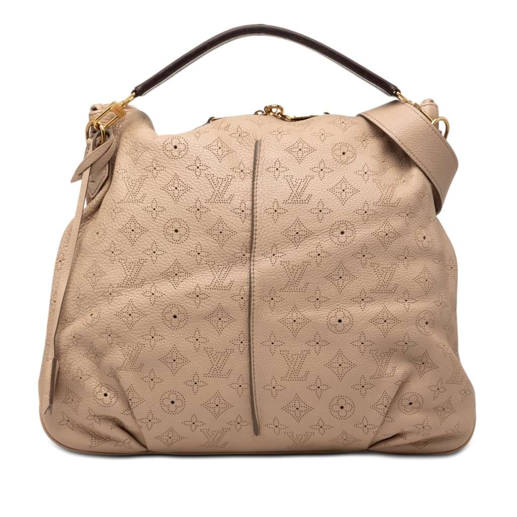 Louis Vuitton Monogram Mahina Selene MM Beige Leather Very good condition - Front View