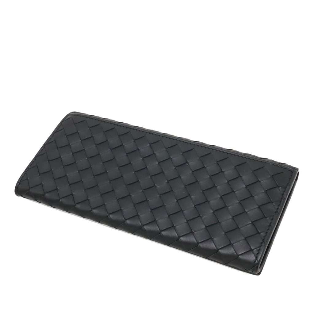 Bottega Veneta Nappa Intrecciato Bifold Long Wallet Black Leather Very good - Back View
