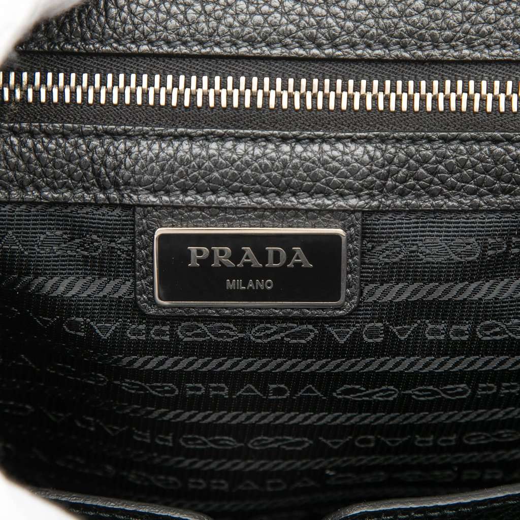 Prada Leather Business Bag Black Leather Very good condition - Box View