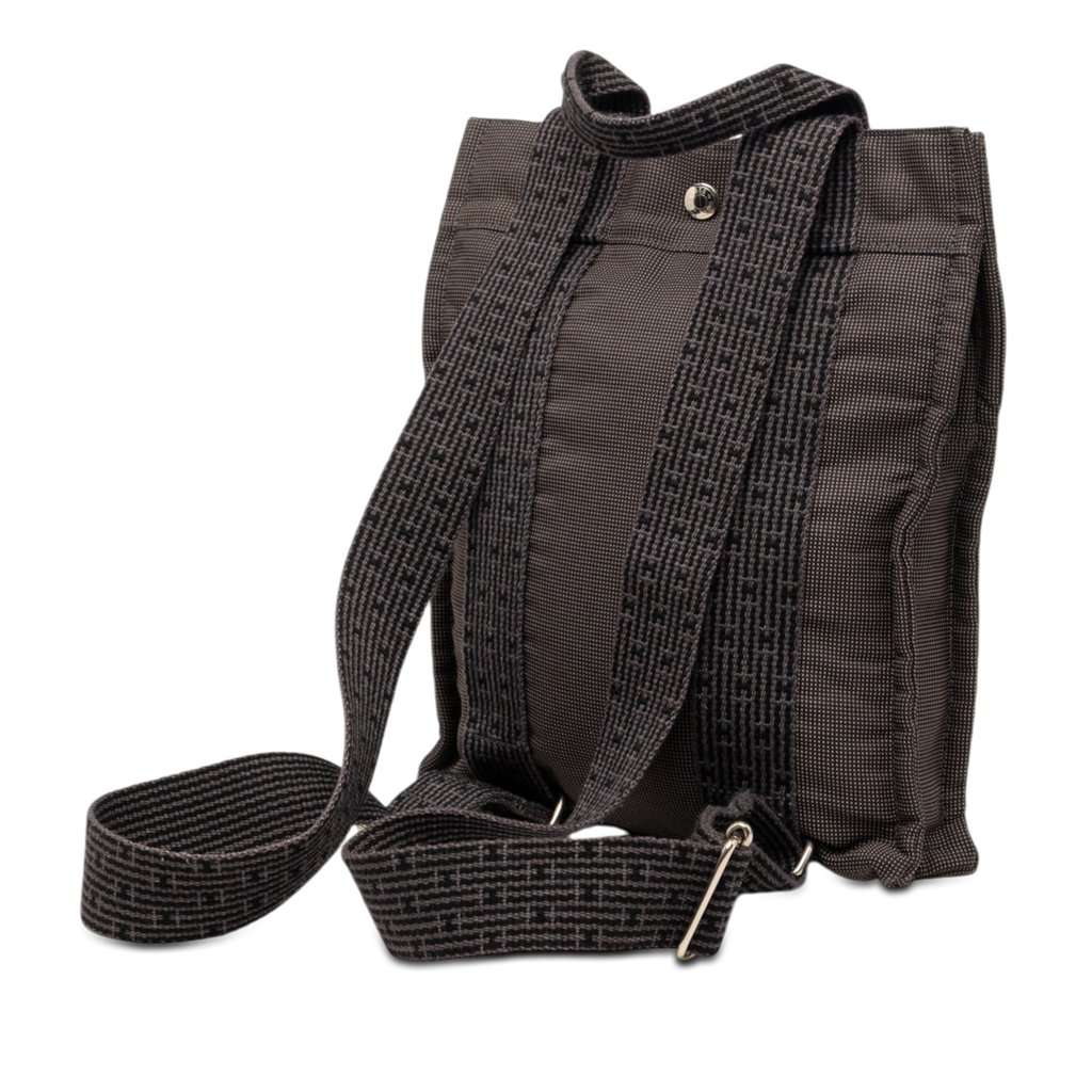 Hermès Canvas Herline Backpack PM Brown Very good condition - Back View