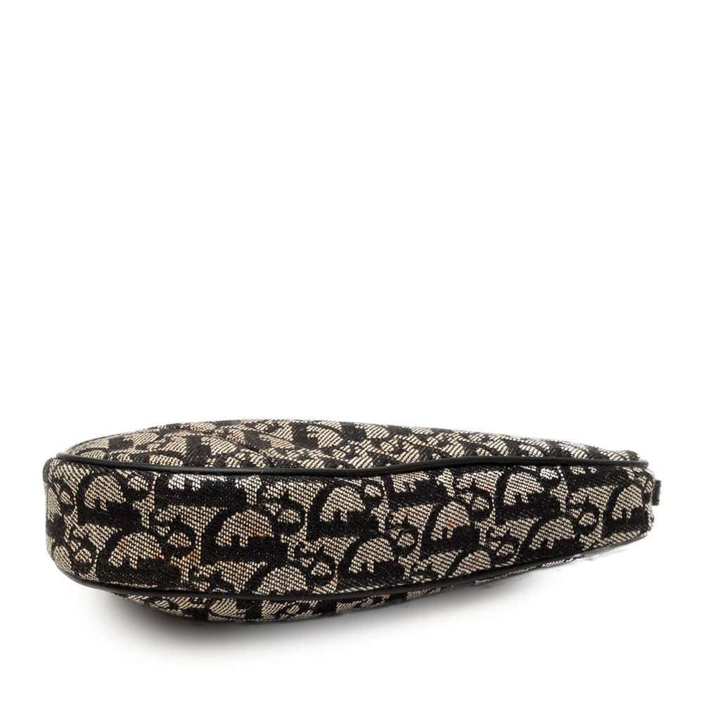 Dior Mini Diorissimo Canvas Saddle Pochette Black Very good - Inside View