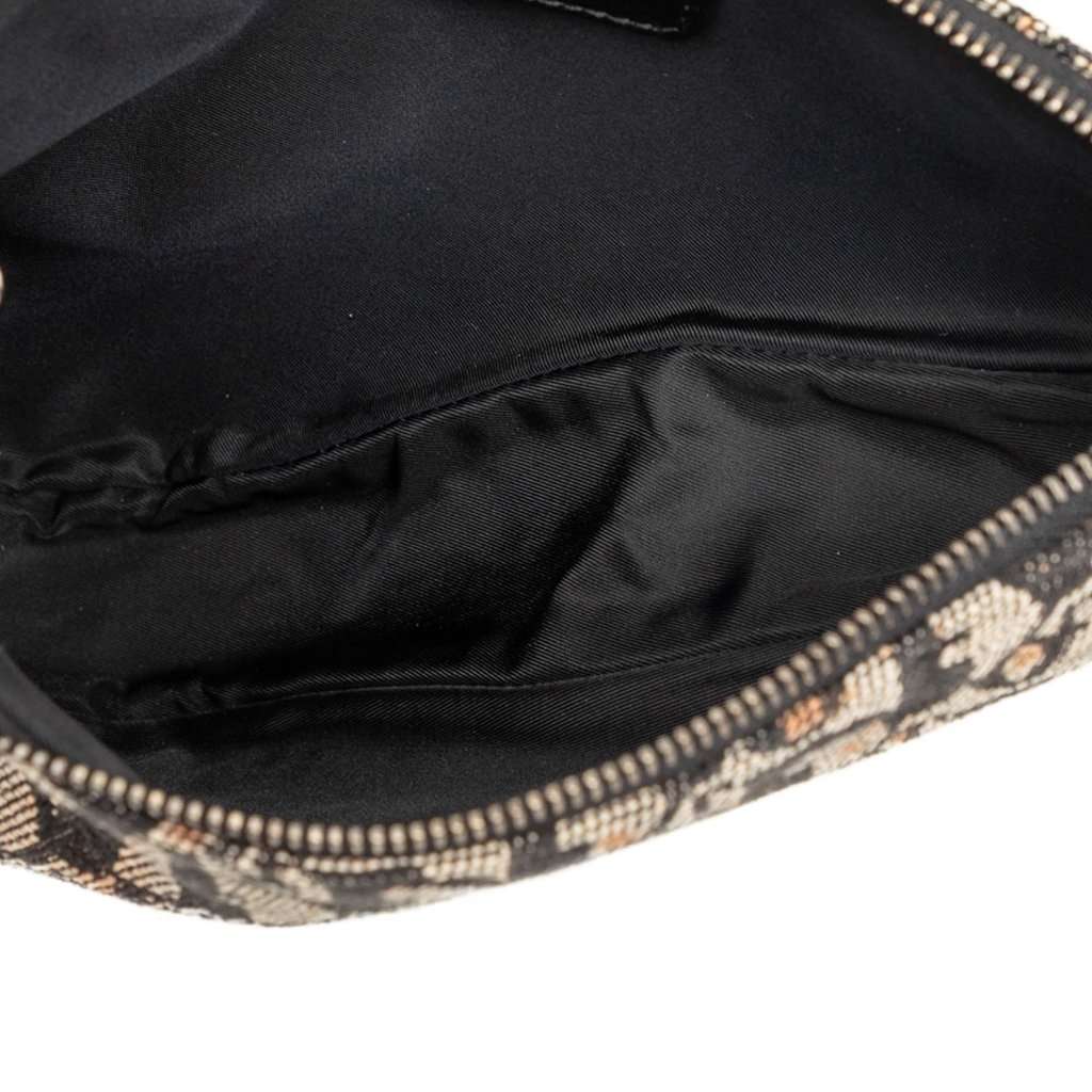 Dior Mini Diorissimo Canvas Saddle Pochette Black Very good - Model View