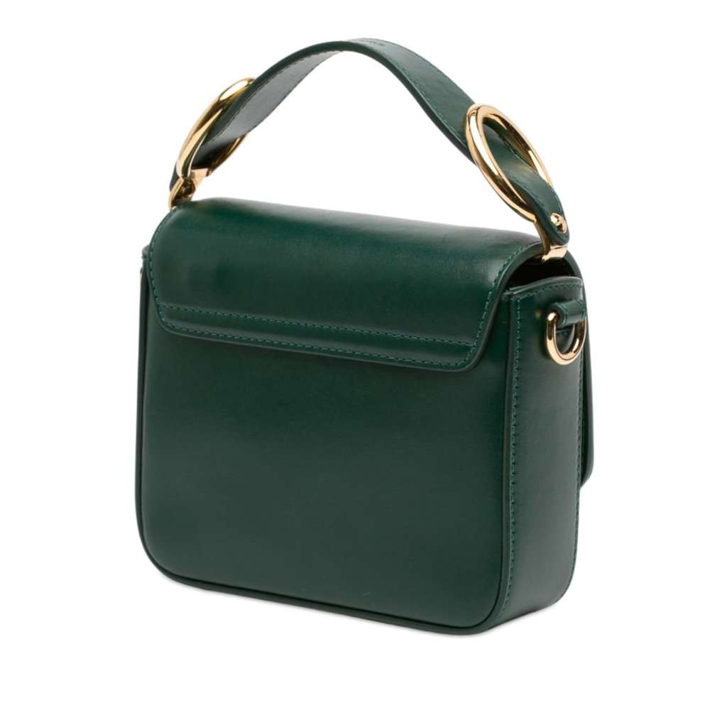 Chloé Mini Leather C Satchel Green Leather Very good - Back View