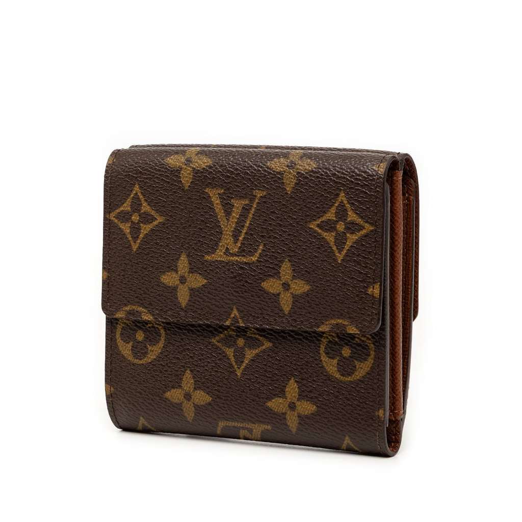Louis Vuitton Monogram Portefeuille Elise Wallet Brown Very good condition - Back View