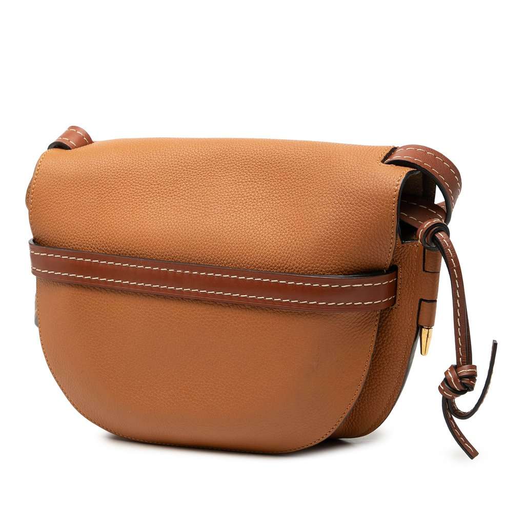 LOEWE Small Leather Gate Crossbody Brown Leather Very good - Back View
