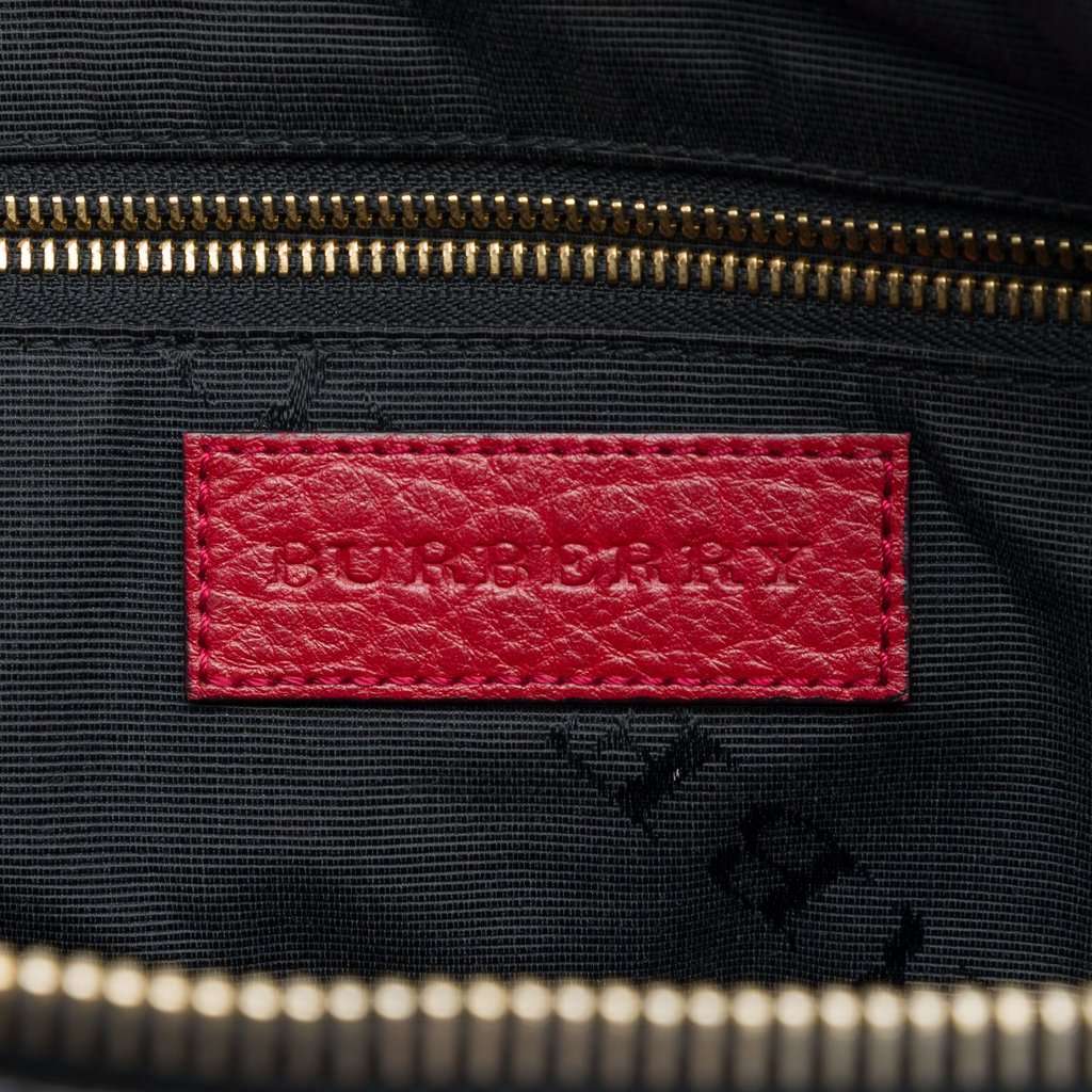 Burberry Small Grained Calfskin Heritage Orchard Bowling Bag Red Leather Good - Box View