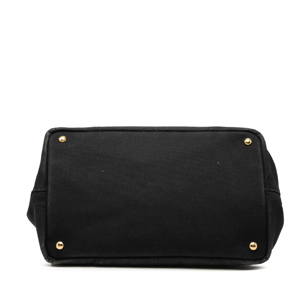 Prada Canvas Canapa Logo Satchel Black Very good - Inside View