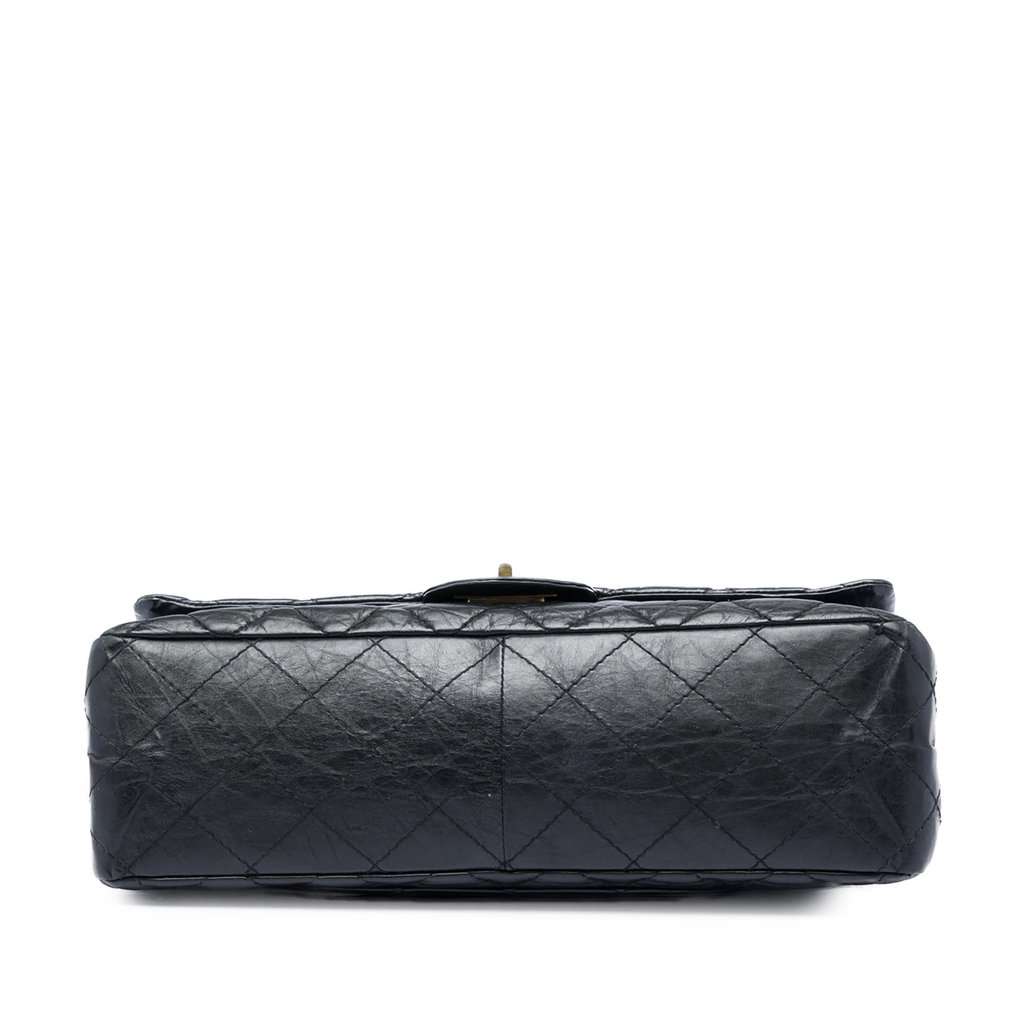 Chanel Quilted Aged Calfskin Reissue 2.55 Double Flap 227 Black Leather Very good condition - Inside View