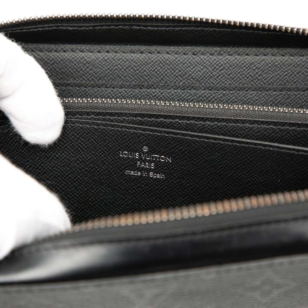 Louis Vuitton Monogram Eclipse Zippy XL Wallet Black Very good condition - Box View