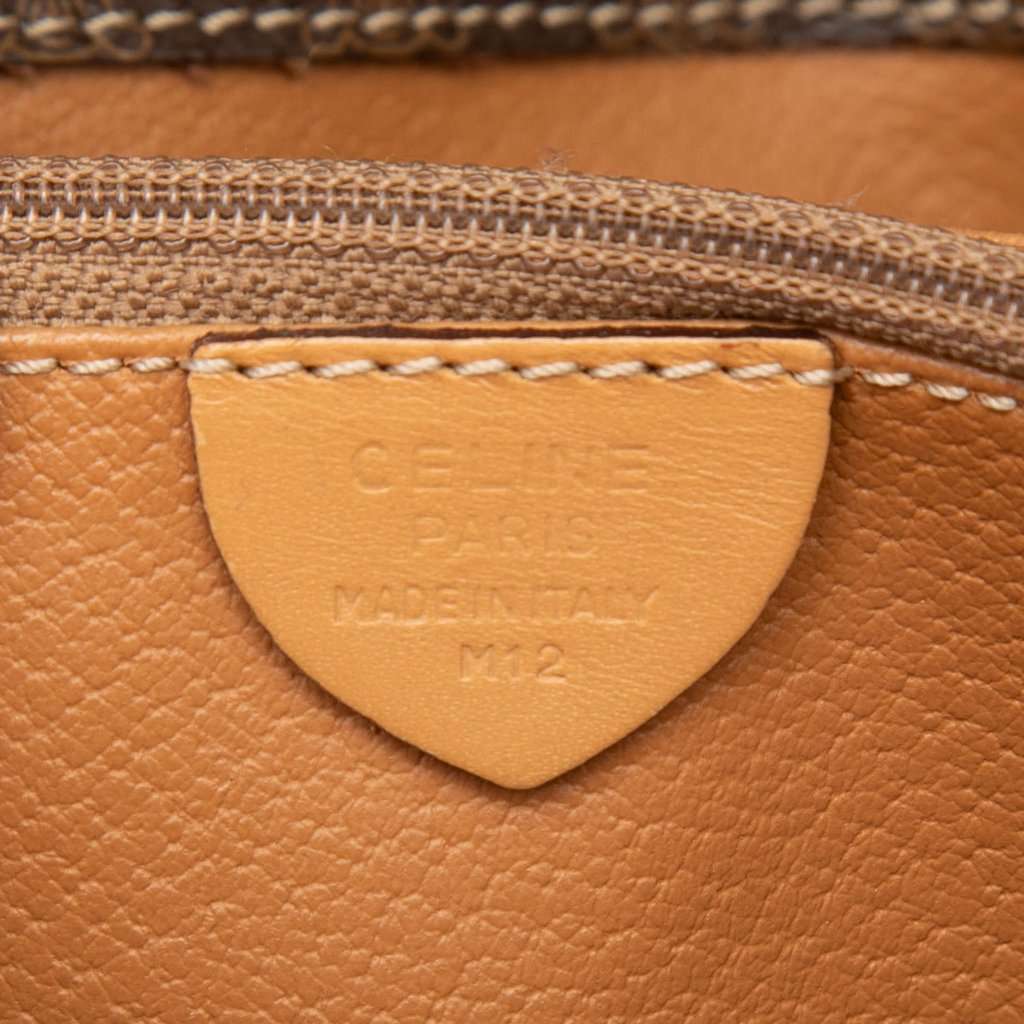 Celine Macadam Coated Canvas Crossbody Brown Very good - Box View