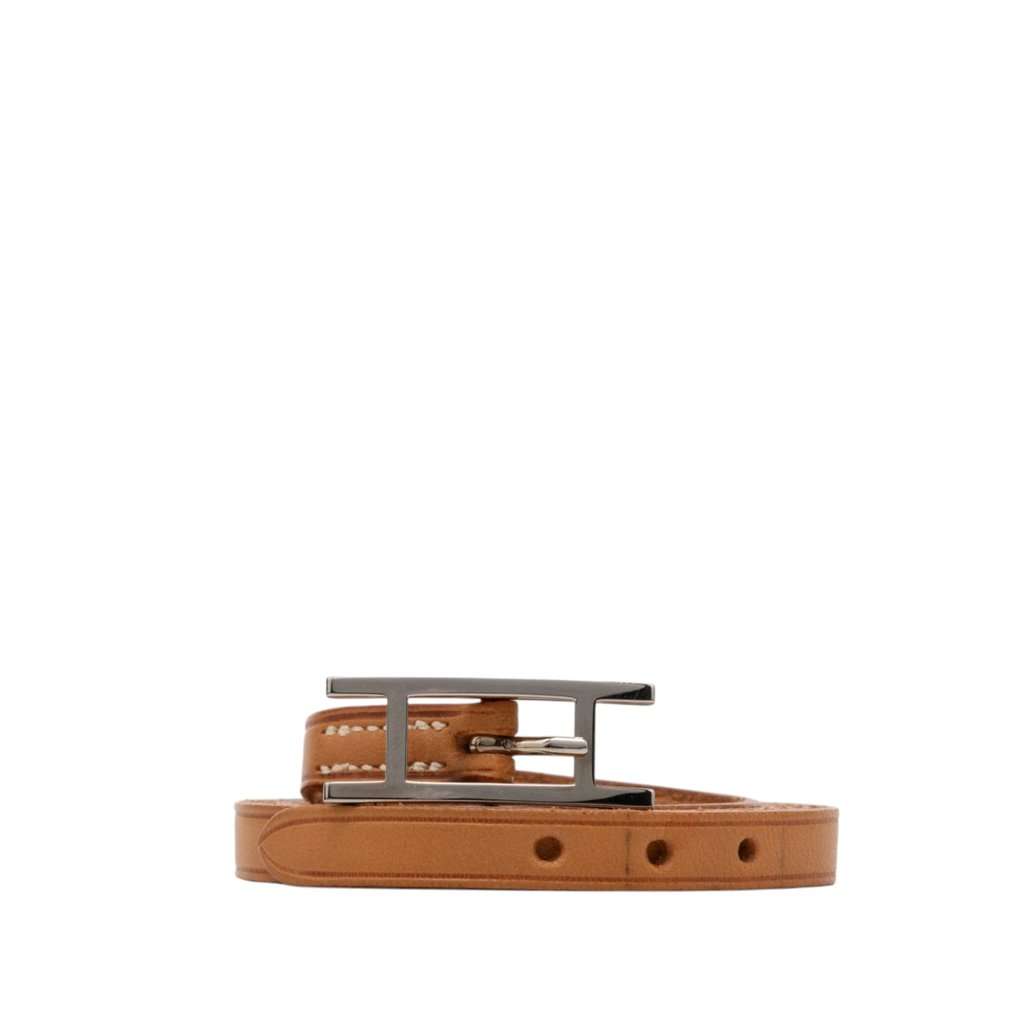 Hermès Swift Behapi Triple Tour Bracelet Brown Leather Very good - Front View