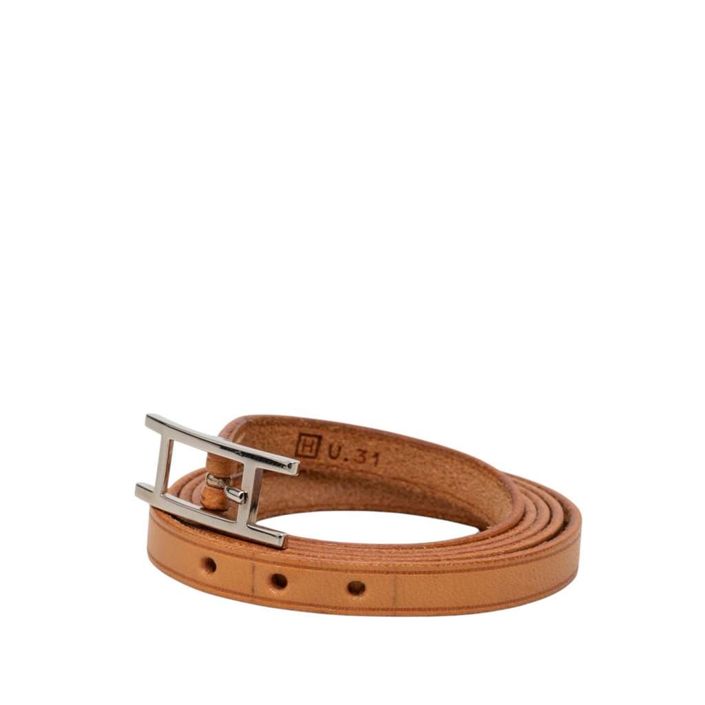 Hermès Swift Behapi Triple Tour Bracelet Brown Leather Very good - Back View