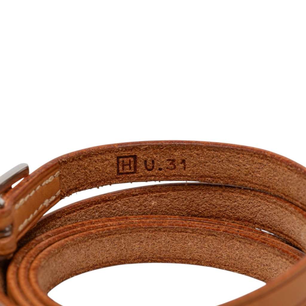 Hermès Swift Behapi Triple Tour Bracelet Brown Leather Very good - Model View