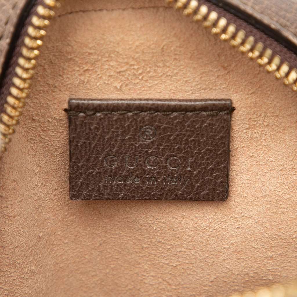 Gucci Mini GG Supreme Web Ophidia Round Crossbody Beige Very good - Box View