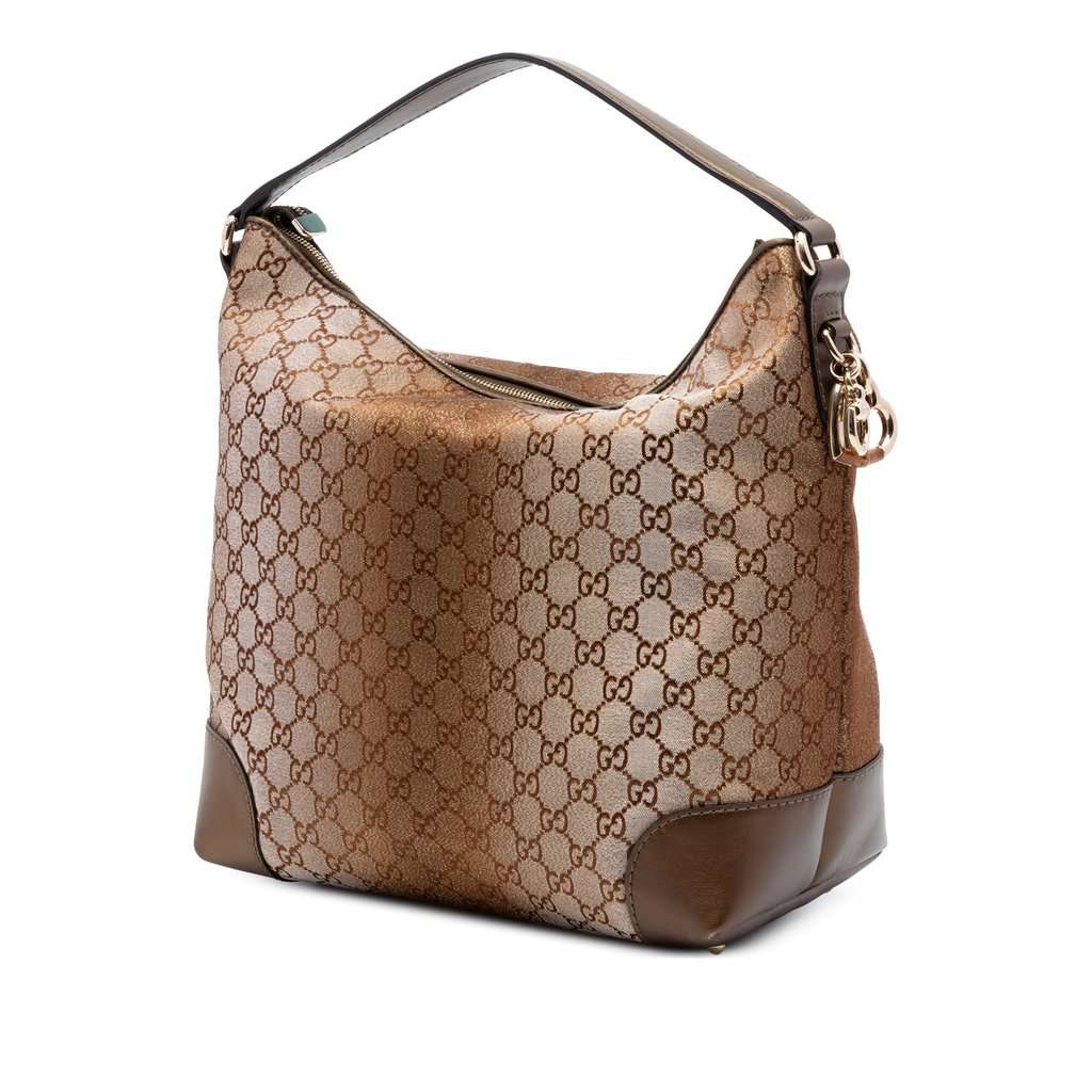 Gucci GG Lurex Heart Bit Shoulder Bag Brown Very good condition - Back View
