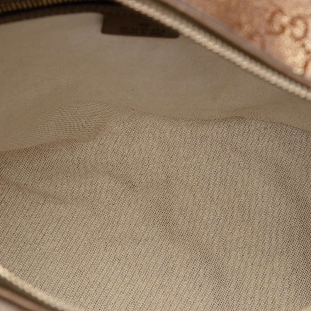 Gucci GG Lurex Heart Bit Shoulder Bag Brown Very good condition - Model View