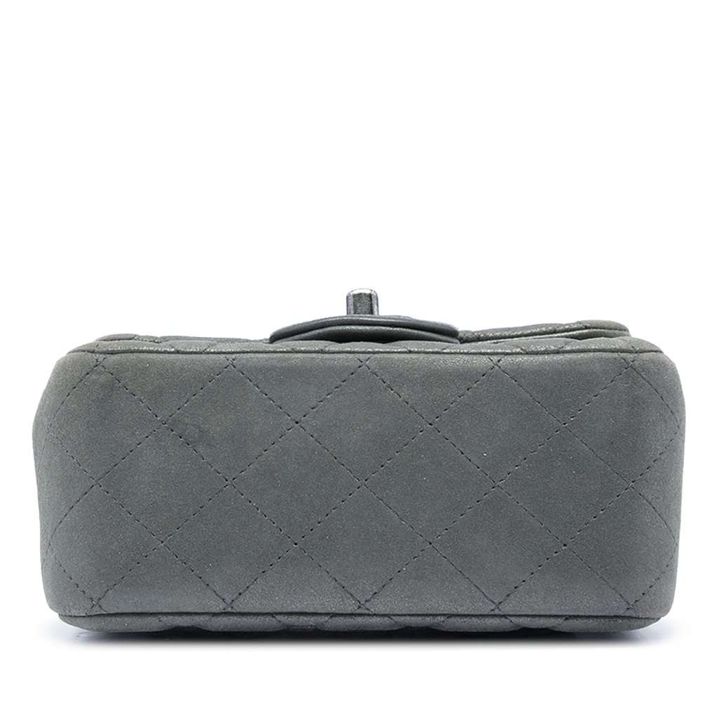 Chanel Mini Square Classic Metallic Lambskin Single Flap MultiColor Leather Very good - Inside View