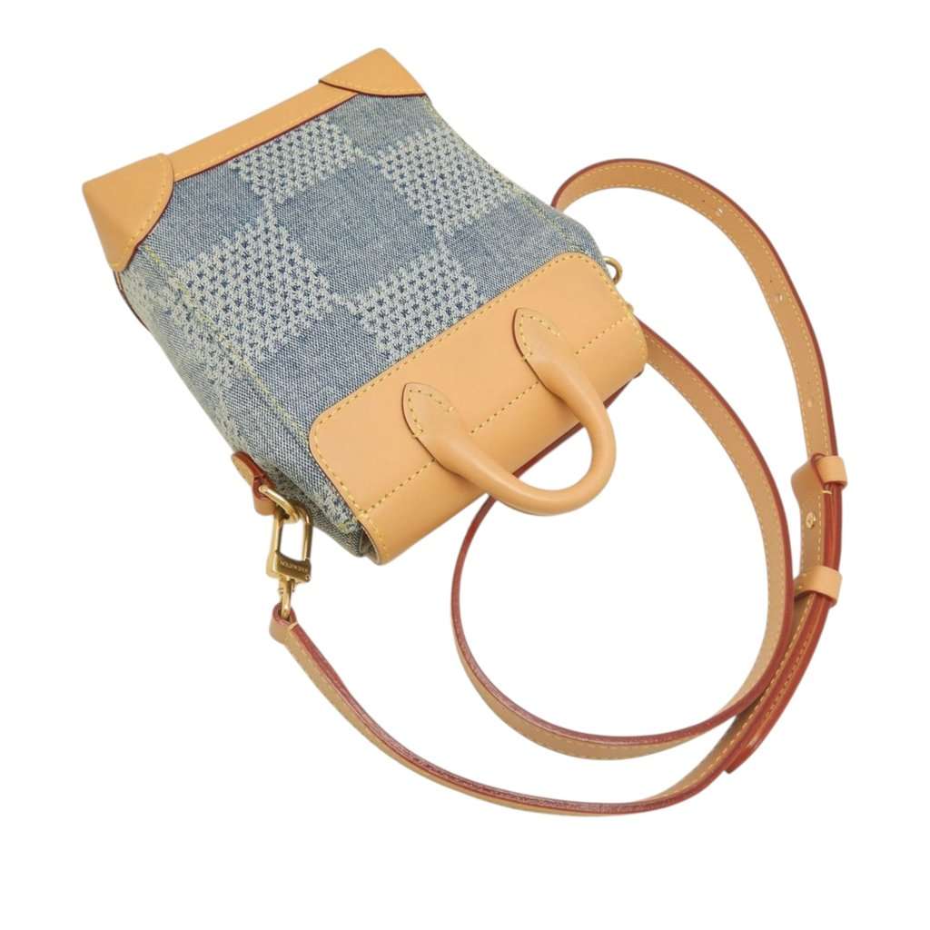 Louis Vuitton Damier Denim 3D Nano Steamer Blue Very good - Back View