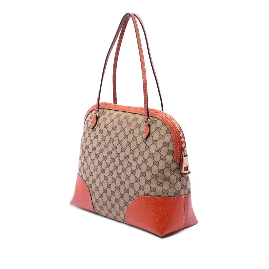 Gucci Medium GG Canvas Bree Dome Tote Beige Very good - Back View
